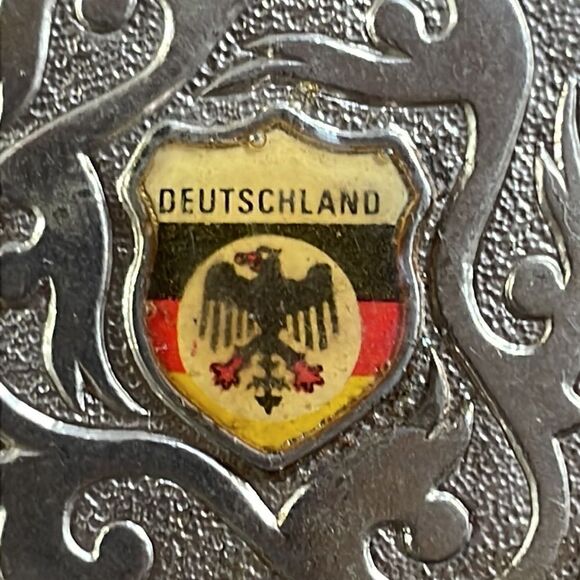 Antique German Army Logo Pocket Ashtray - Picture 8 of 9